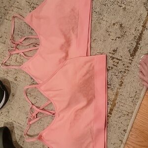 Zelos Pink Animal Print Sports Bras (Set 2)